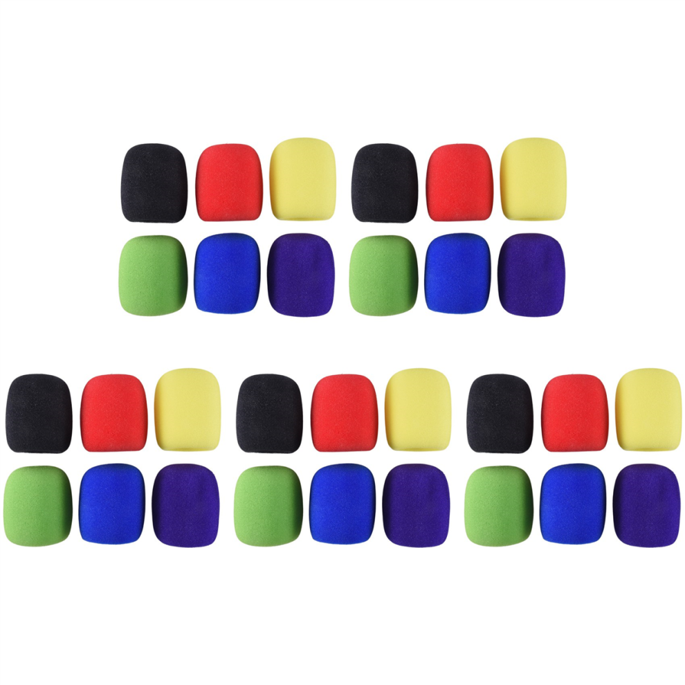 Confezione Da 30 Coperture In Schiuma Antivento Per Microfono Da Palco Palmare Spesso