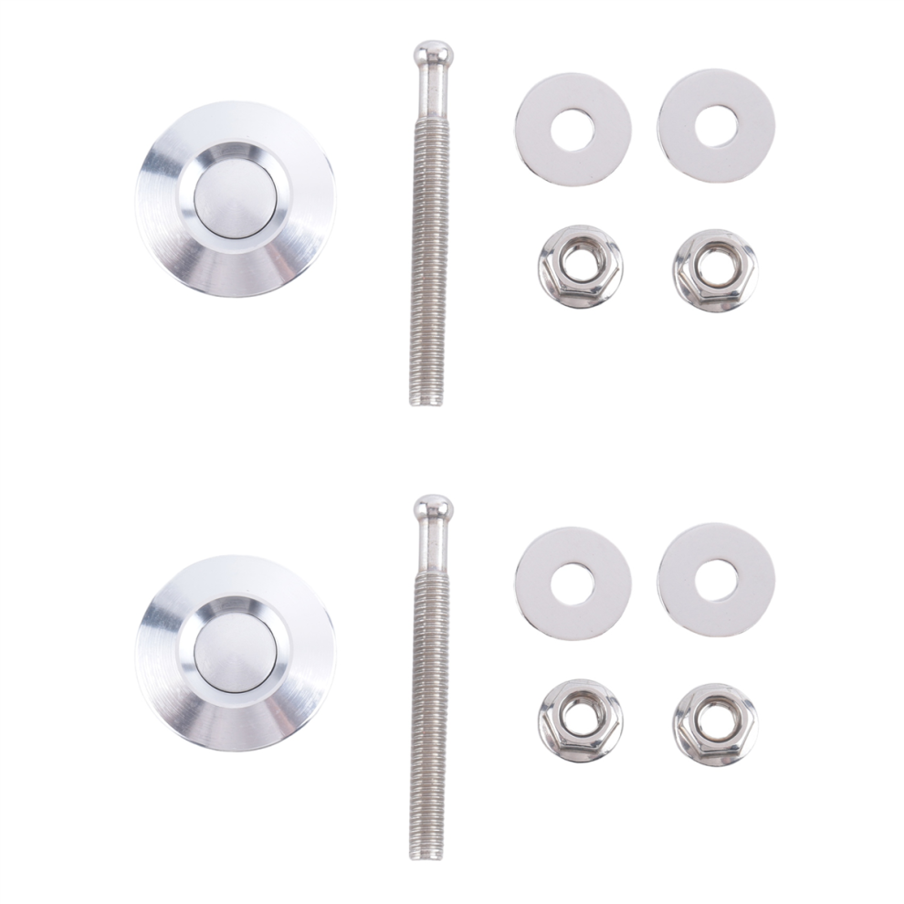 Long Push Button Quick Release Hood Pins Lock Clip Latch Bumper Kit 4854041938961