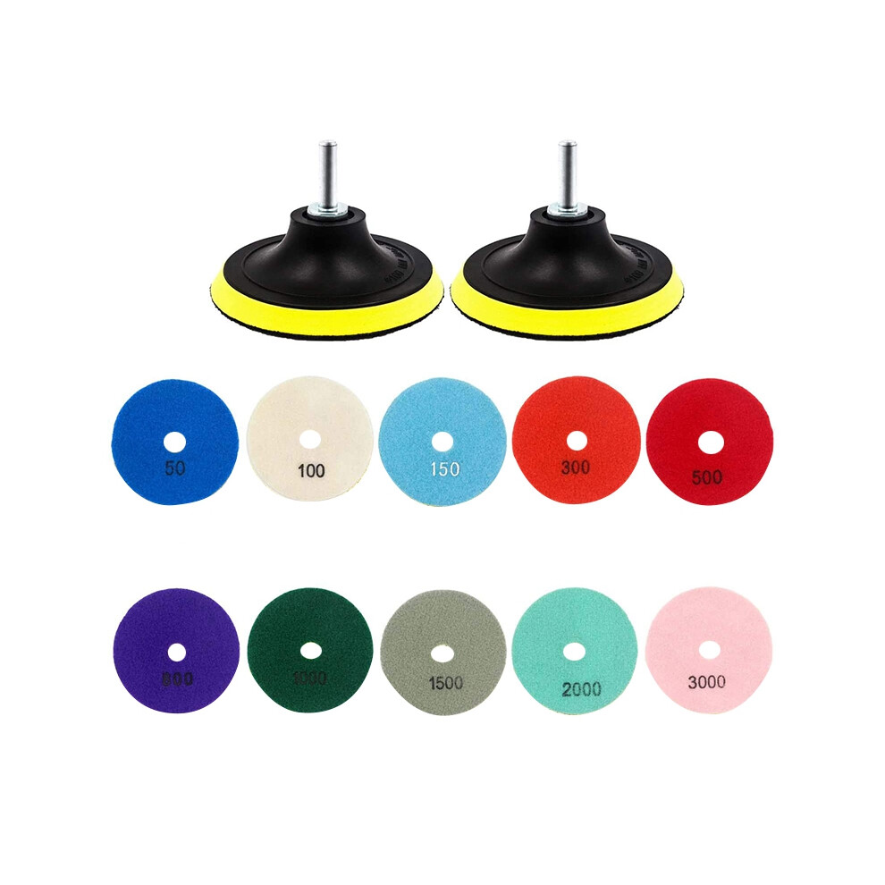 Set Di 12 Tamponi Lucidanti Diamantati Da 3 Pollici Per Pietra E Marmo