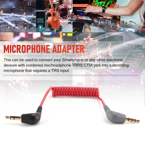 Replacement 3.5mm TRS to 3.5mm TRRS Adapter Cable for Sc7 2