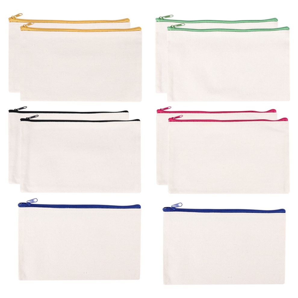 10 Pezzi Di Borse In Tela Con Cerniera, Astucci Per Matite, Astucci Con Cerniera Colorata