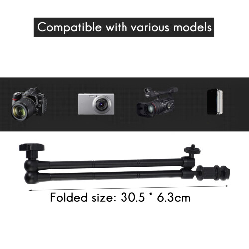 20Inch Adjustable Articulating Friction Magic Arm with Hot Shoe Mount 2