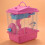Gaiola para hamster com claraboia e casa de duas camadas rosa 5