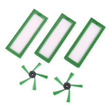 für Kobold VR200 & VR300 3X HEPA-Filter & 2X Seitenbürsten