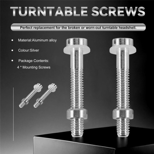 4Pcs M2.5x18.5mm Turntable Phonograph Screws,Hardware Replacement 2