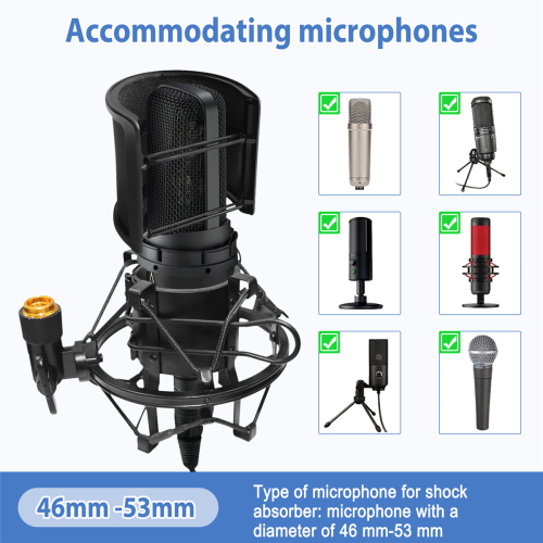 Microfoon schokdemper met microfoonfilter schokdemper houder clip 2
