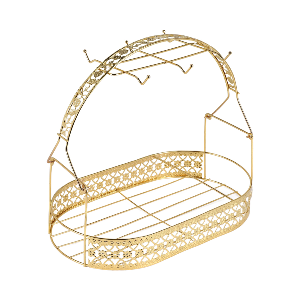 La Placcatura In Oro Di Grande Capacità Può Appendere La Maggior Parte Delle Tazze, Supporto In Metallo-image