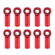 10 juntas de rótula M3 para barra de acoplamiento, cabeza esférica, extremo de barra de acoplamiento, color rojo