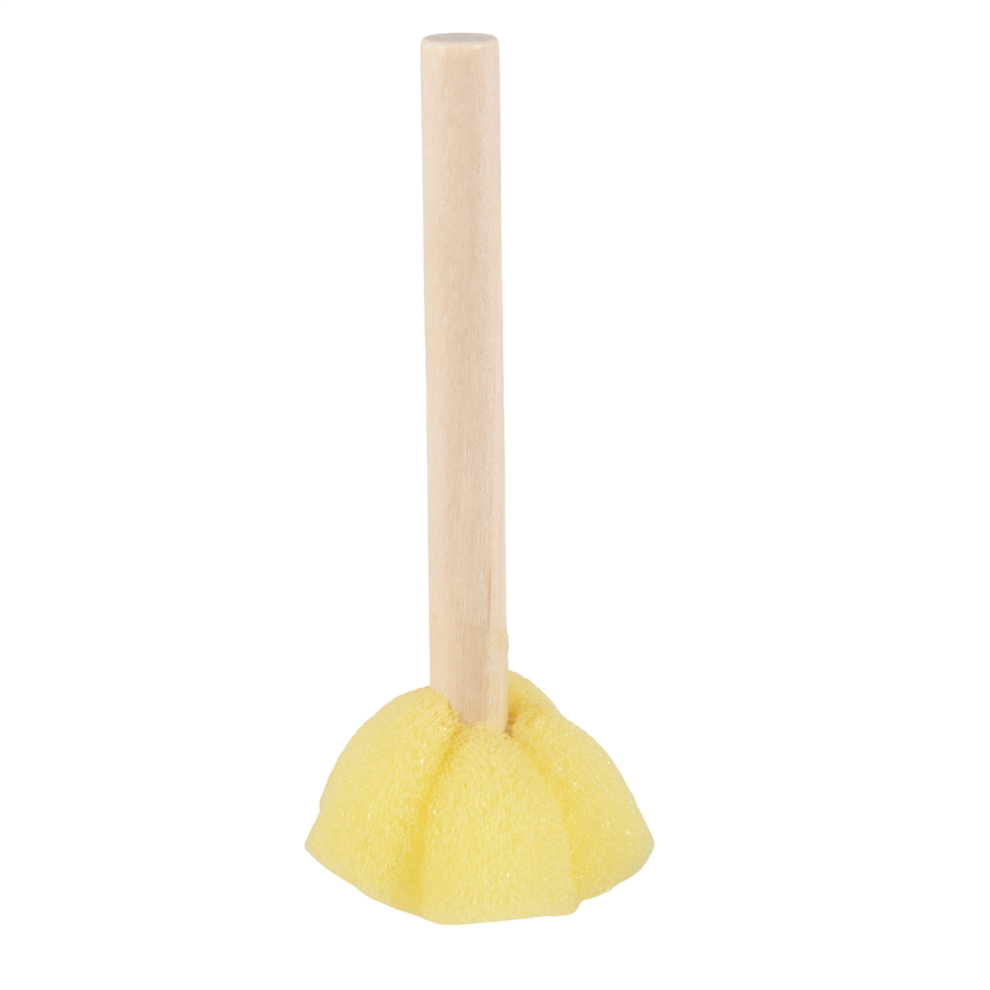 Lot de 5 pinceaux éponges à peinture avec manche en bois et joint