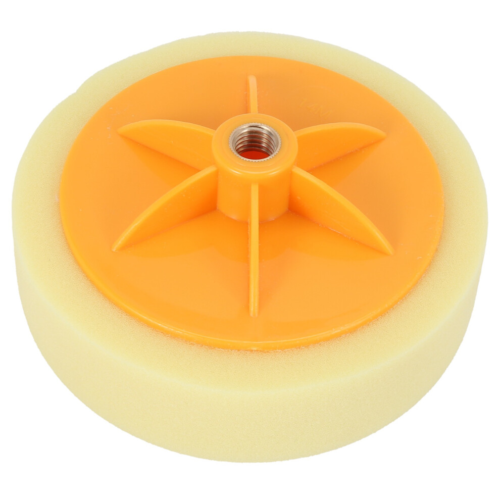 6 Inch/15Cm Car Polishing Waxing Pad Sponge M14 Wheel Tool Yellow 4854041966636