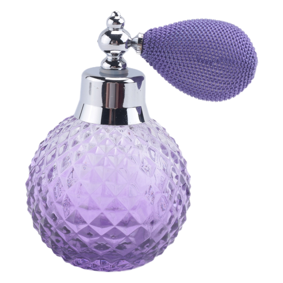 Flacone Di Profumo In Cristallo Da 110 Ml, Atomizzatore Bianco, Vetro Ricaricabile