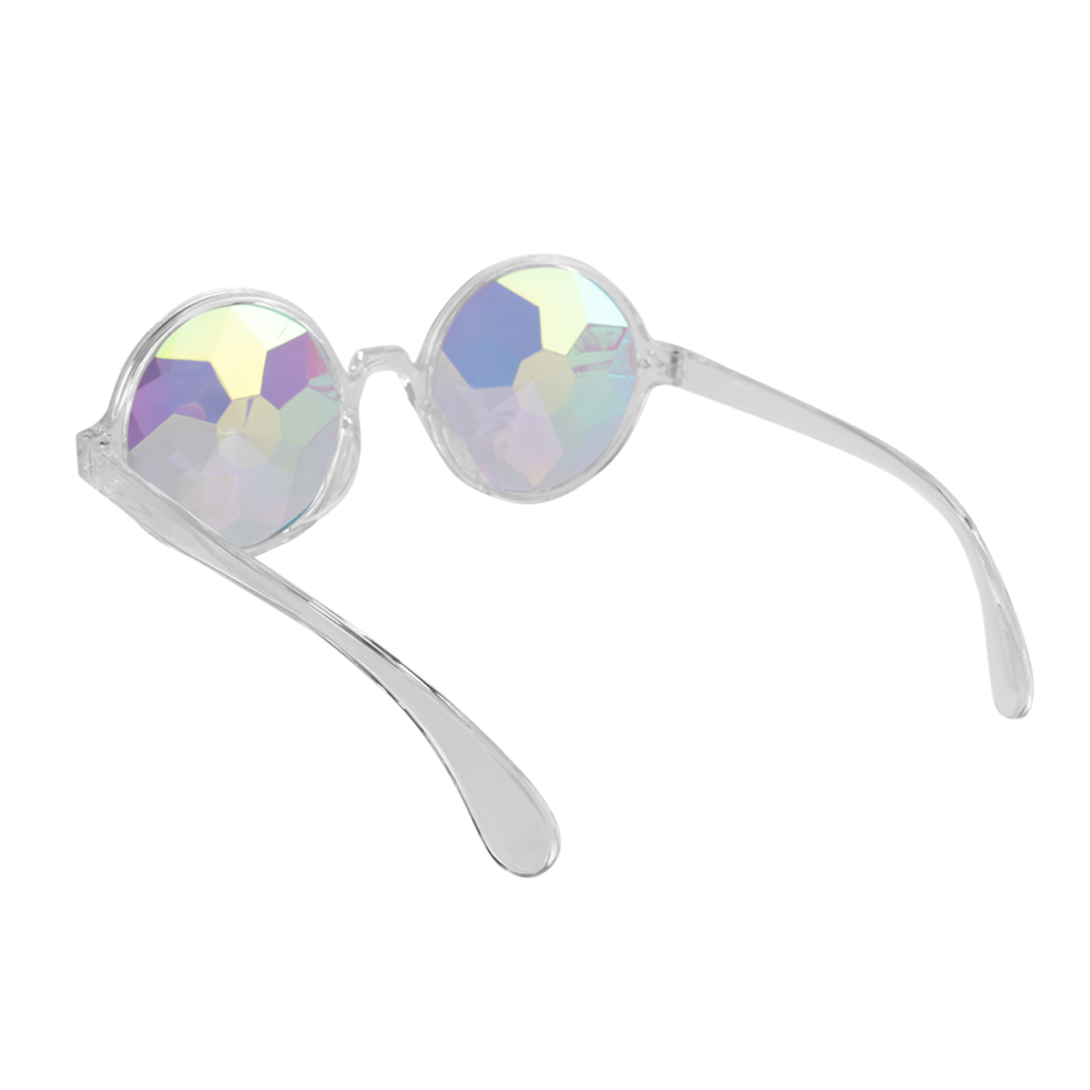 Kaleidoscope Rave Party Sunglasses Diffracted Lens-Transparent