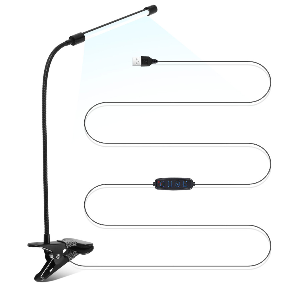 Lampada Led A Clip Da 8 W, Con 3 Modalità, Cavo Da 2 M, Morsetto A 10 Livelli