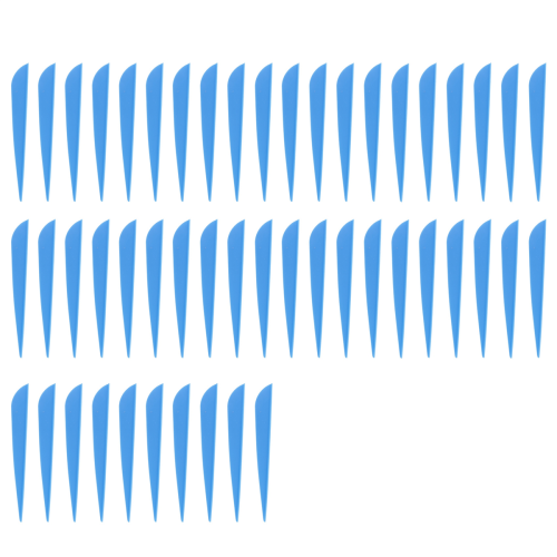 Pacote com 50 palhetas de plástico para flechas Arrows Vanes de 4 polegadas (azul) 2