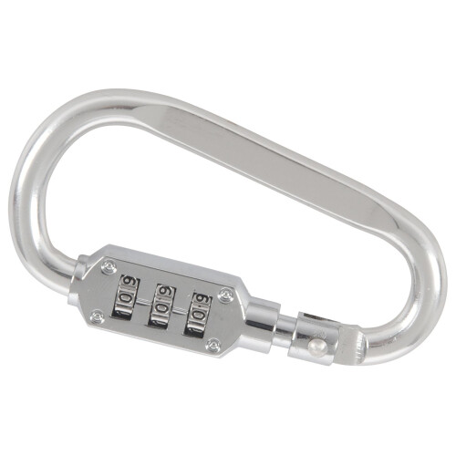 with combination padlock 3 digits numbers padlock carabiners silver 1