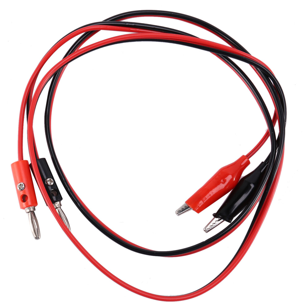 2 Pcs Red Black Banana Plugs To Alligator Clips Probe Test Cable 1M 4854041984661