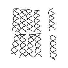 10 pcs 1set Spiral Screw Pin Hair Clip Twist Barrette (Black)