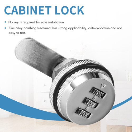 Alloy Code Combination Cam lock Keyless silver 2
