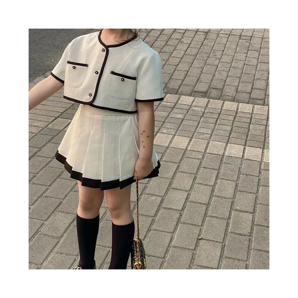 (WhiteC)Bel ensemble robe été pour fille en mousseline blanche pure idéal pour les fêtes