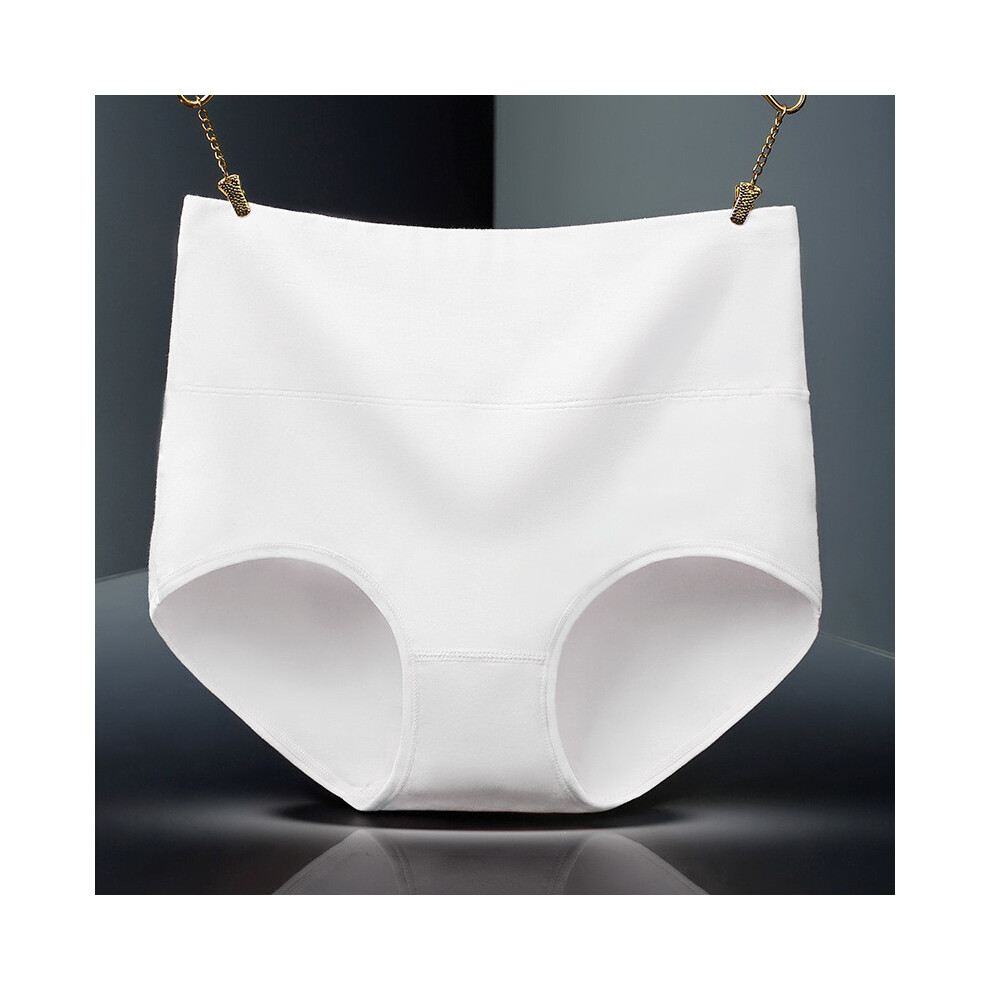 (White,XXL)Sous vêtement femme grande taille coton doux avec tissu respirant pour contrôle ventre