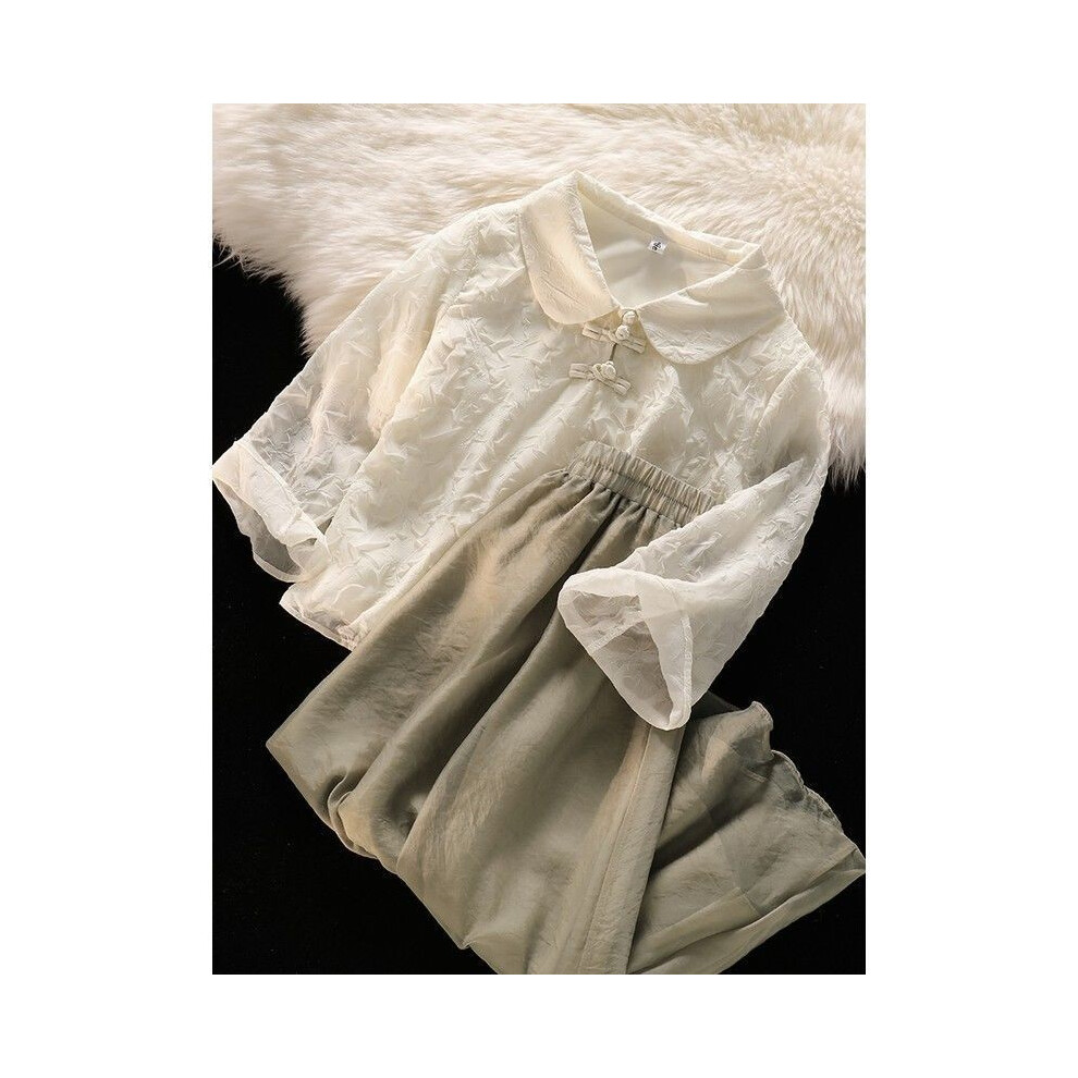 (Top Skirt,130cm/51.18in)Ravissant ensemble de vêtements vintage deux pièces fille taille moyenne à grande avec élégant et design confortable