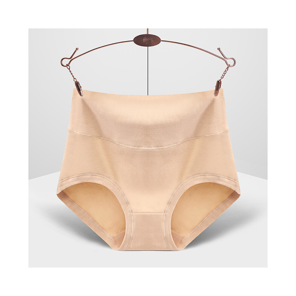 (Apricot,L)Sous vêtement femme confortable taille haute coton grande taille avec tissu respirant et design minceur
