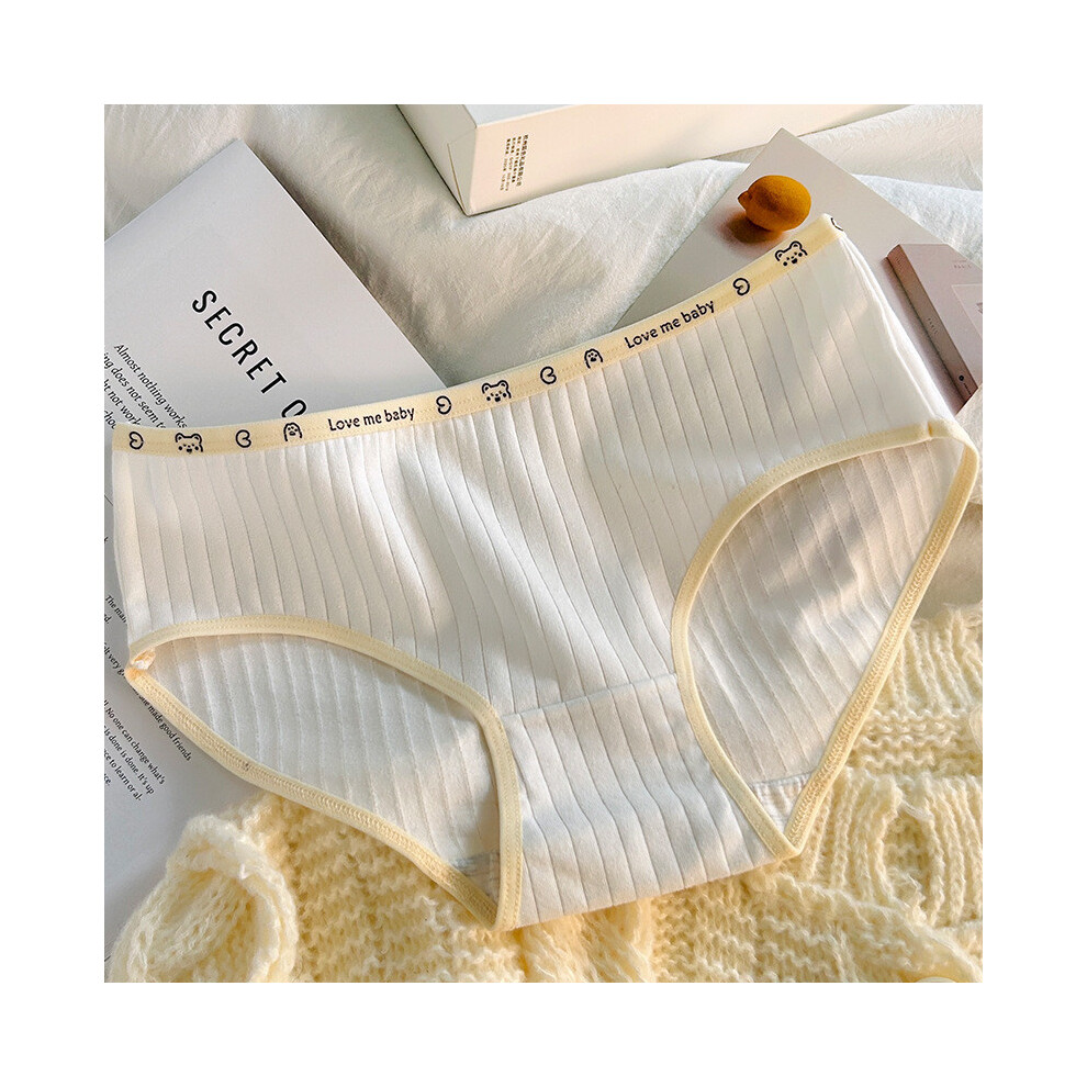 (White,M)Slip léger confortable en coton pour jeune femme aux propriétés antibactériennes