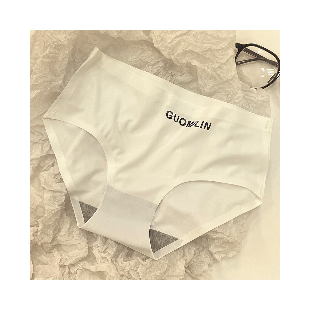 (White,L)Slip femme en soie glacée de qualité supérieure sous vêtement été doux respirant confortable taille moyenne