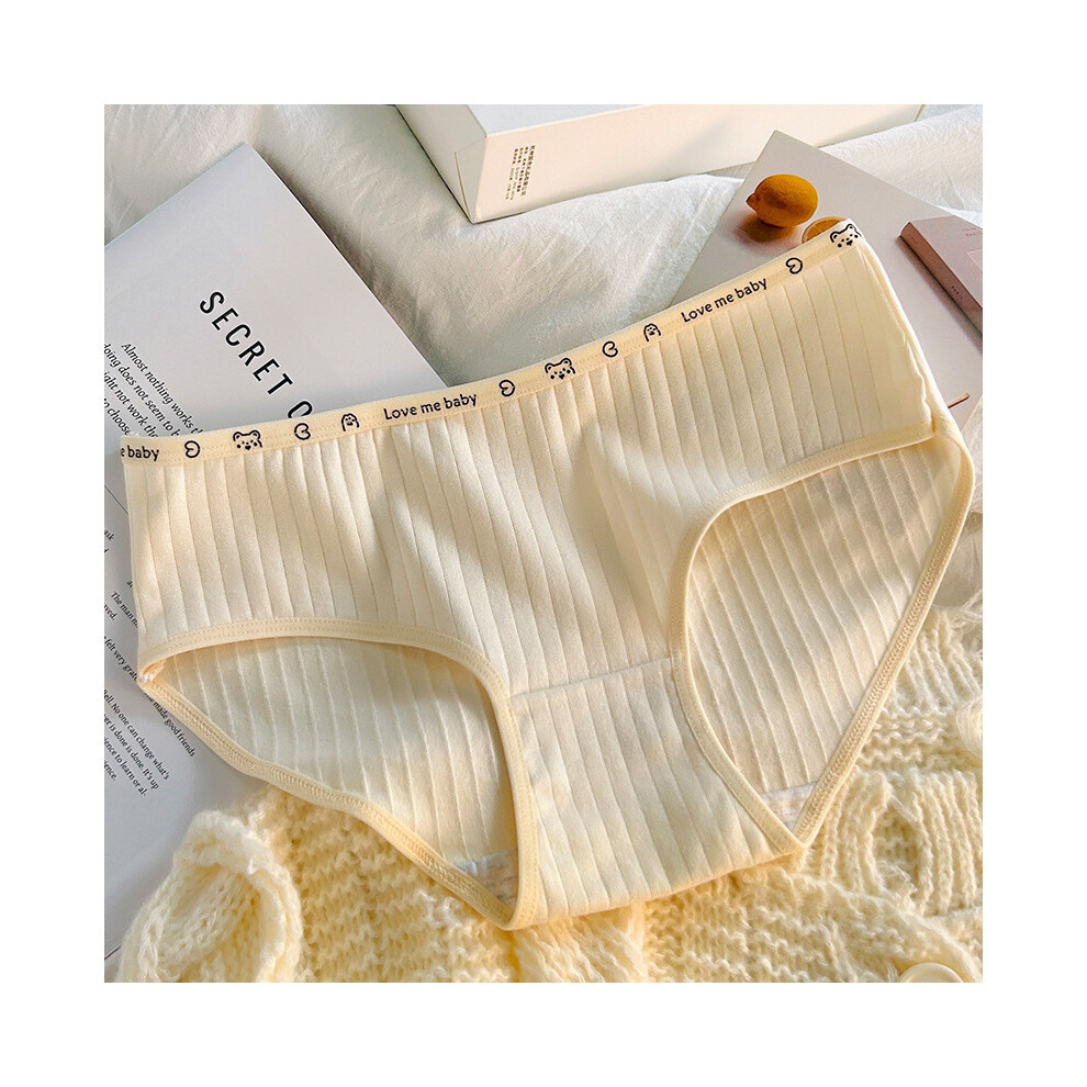 ( Yellow,XL)Slip léger confortable en coton pour jeune femme aux propriétés antibactériennes