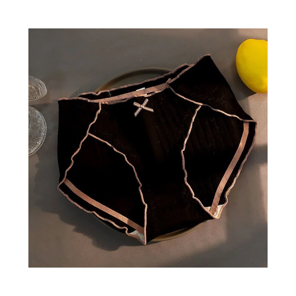 (Black,M)Culotte hipster sans couture respirante sexy sous vêtement femme coton élégant idéal pour les étudiants dans des couleurs à la mode