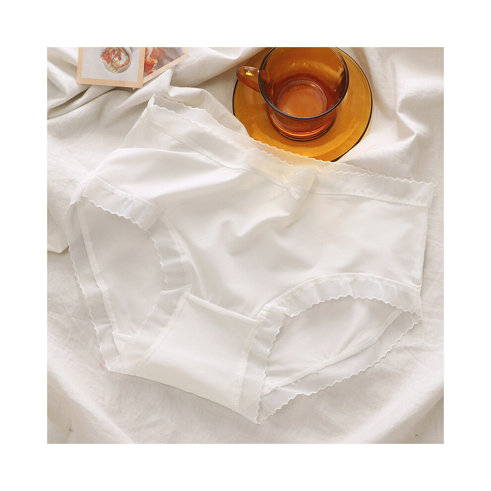(White,L)Sous vêtement femme en soie glacée semi-transparente doux et confortable idéal à porter été