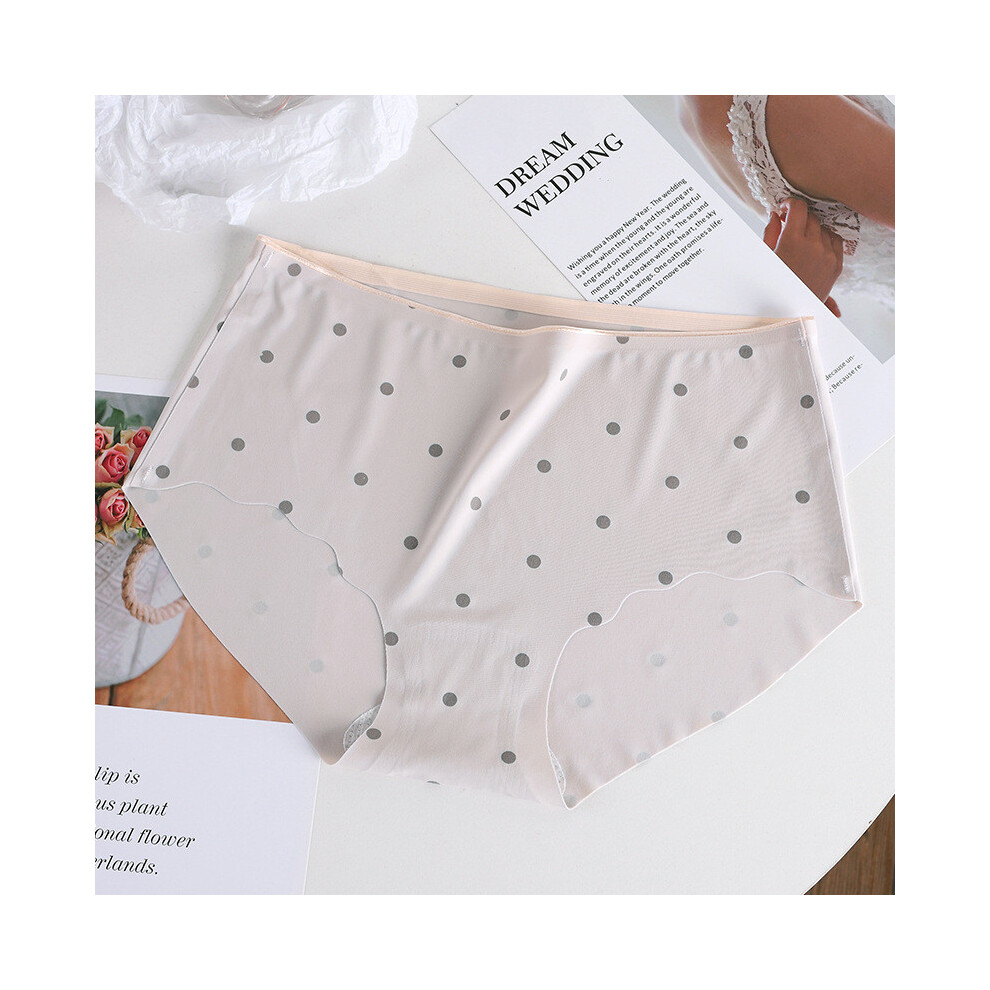 (Gray,M)Luxueux caleçon en soie glacée lisse à pois pour filles avec doublure douce coton