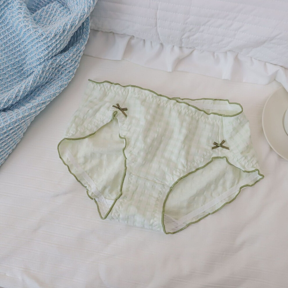 ( Green,XXL)Slip femme design à carreaux classique dans des tons doux pour armoire jeune femme tendance