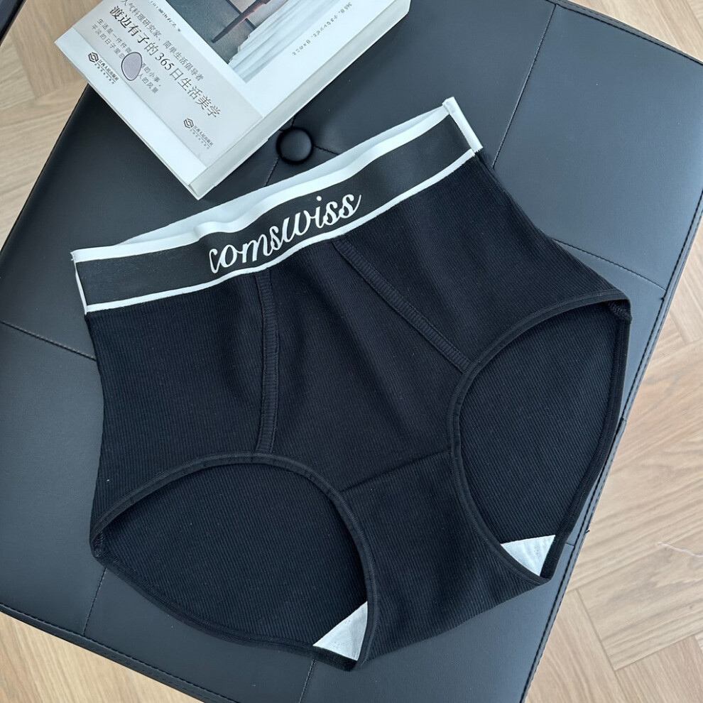 (Black,L)Pantalon femme élégant taille haute en coton avec caractéristiques antibactériennes pour un confort à la mode