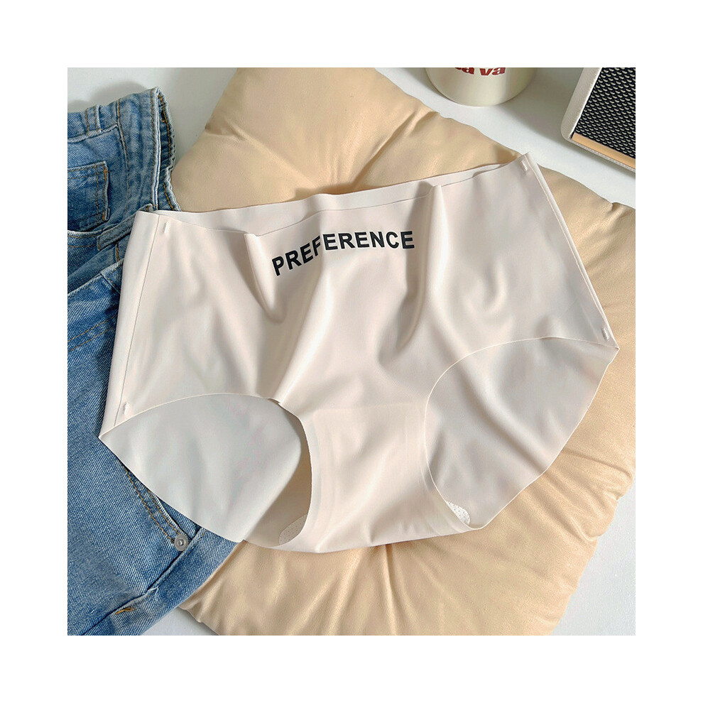 (White,M)Sous-vêtement femme confortable respirant en soie glacée avec design sans couture pour vêtements d'été