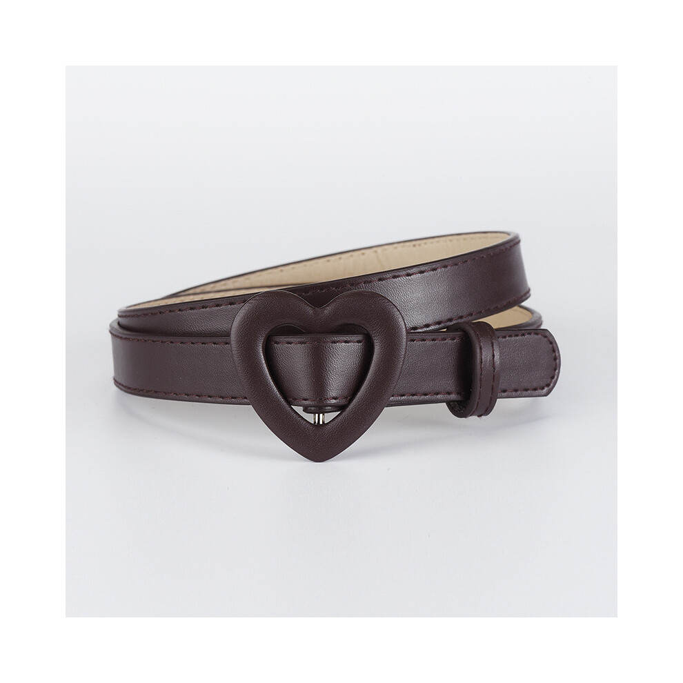 (Coffee)Ceinture fantaisie Shein Temu enfants Pu décorative avec boucle de style épingle colorée
