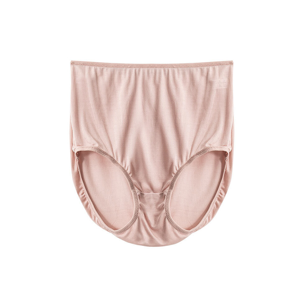 (StyleE,L)Culotte confortable en soie à tangge taille haute femmes sans couture sous vêtement respirant