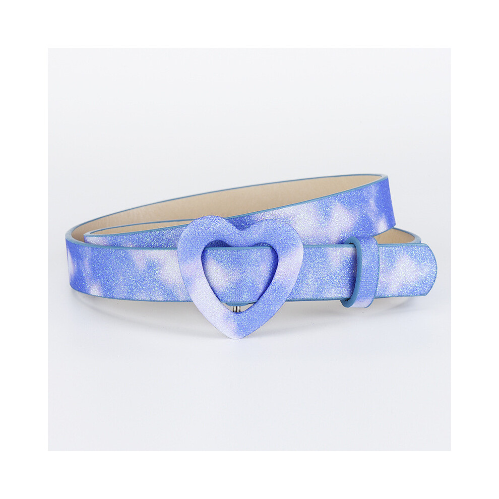 (Space Blue)Ceinture fantaisie Shein Temu enfants Pu décorative avec broches colorées boucles styles