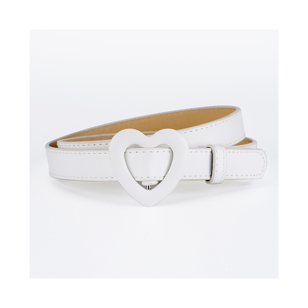 (White)Ceinture fantaisie Shein Temu enfants Pu décorative avec broches colorées boucles styles