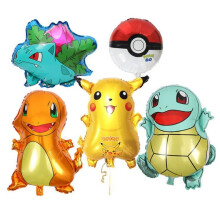 5 Pack Pokemon Pikaqiu Aluminum Balloon FOIL BALLOON 50-60 CM