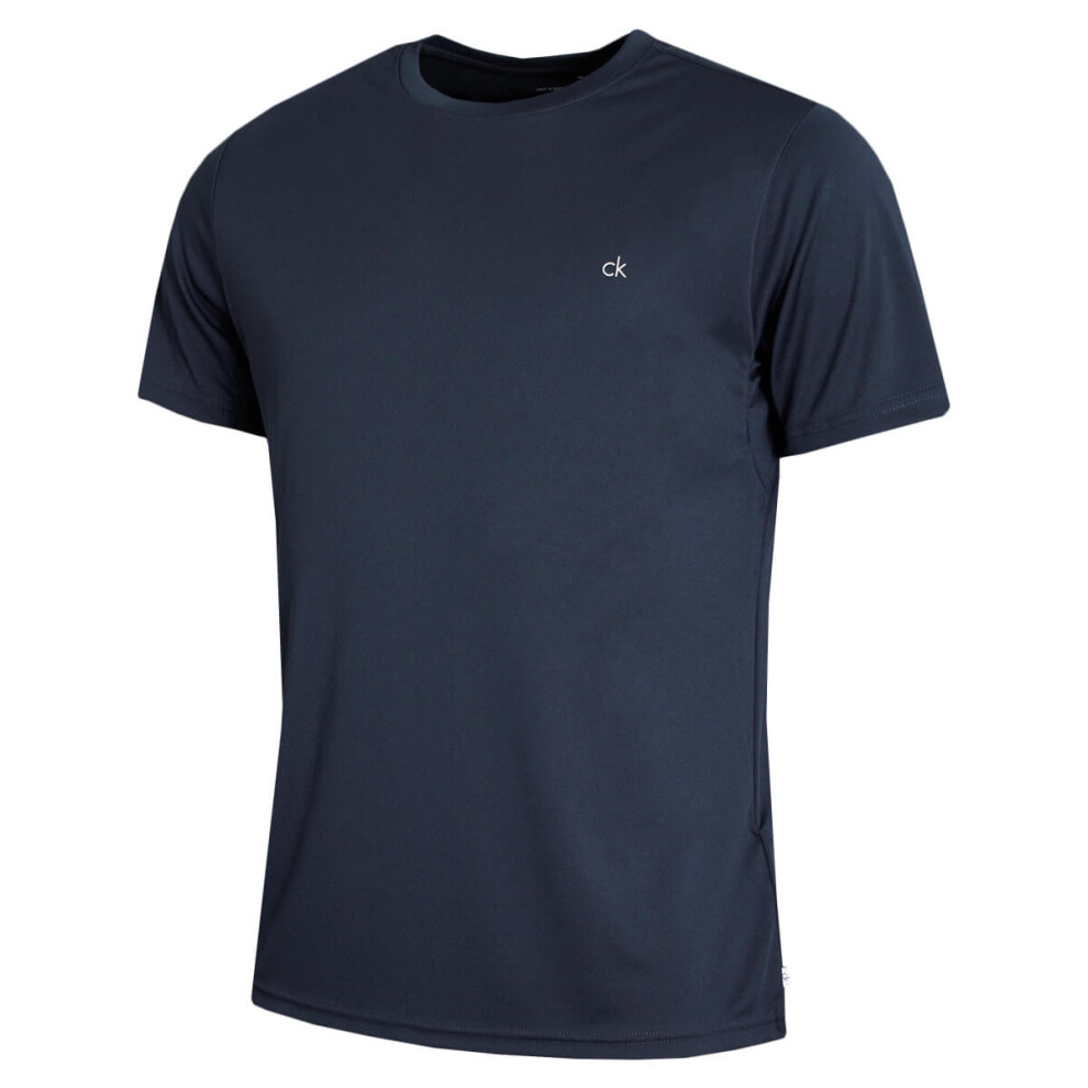 (XL, Navy) Calvin Klein Mens 2024 Harlem Quick Drying Crew Neck T-Shirt