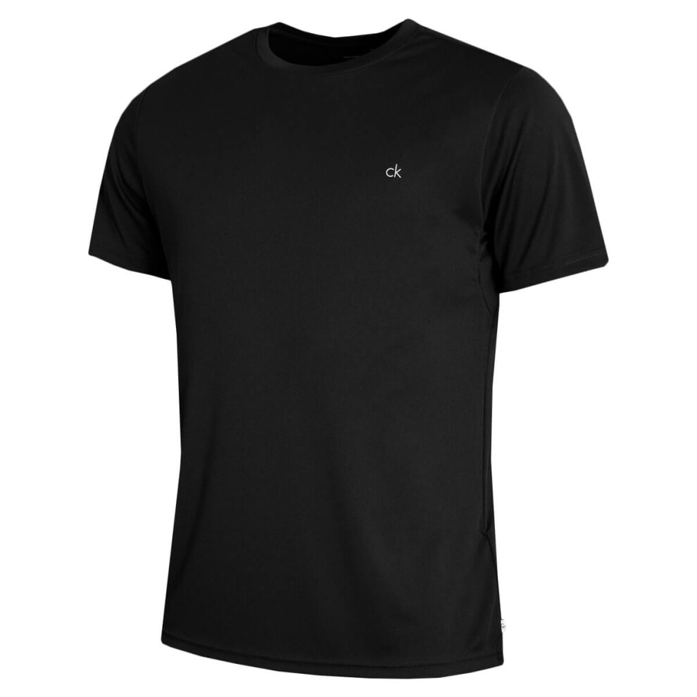 Calvin Klein Mens 2025 Harlem Quick Drying Crew Neck Golf T-Shirt
