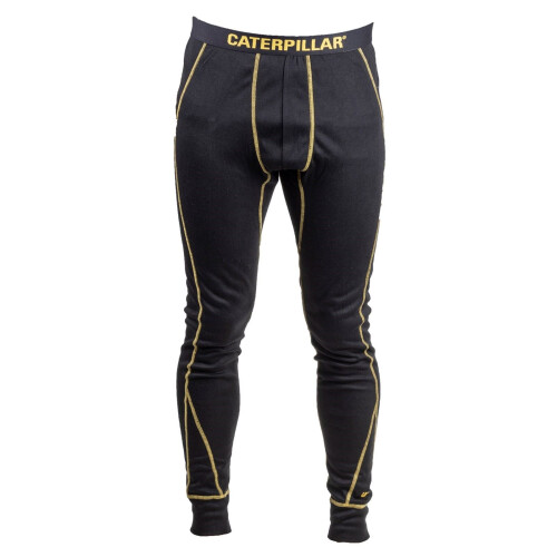 CAT (Black, XXL) Caterpillar Thermo Polyester Men's Black Base Layer Pants