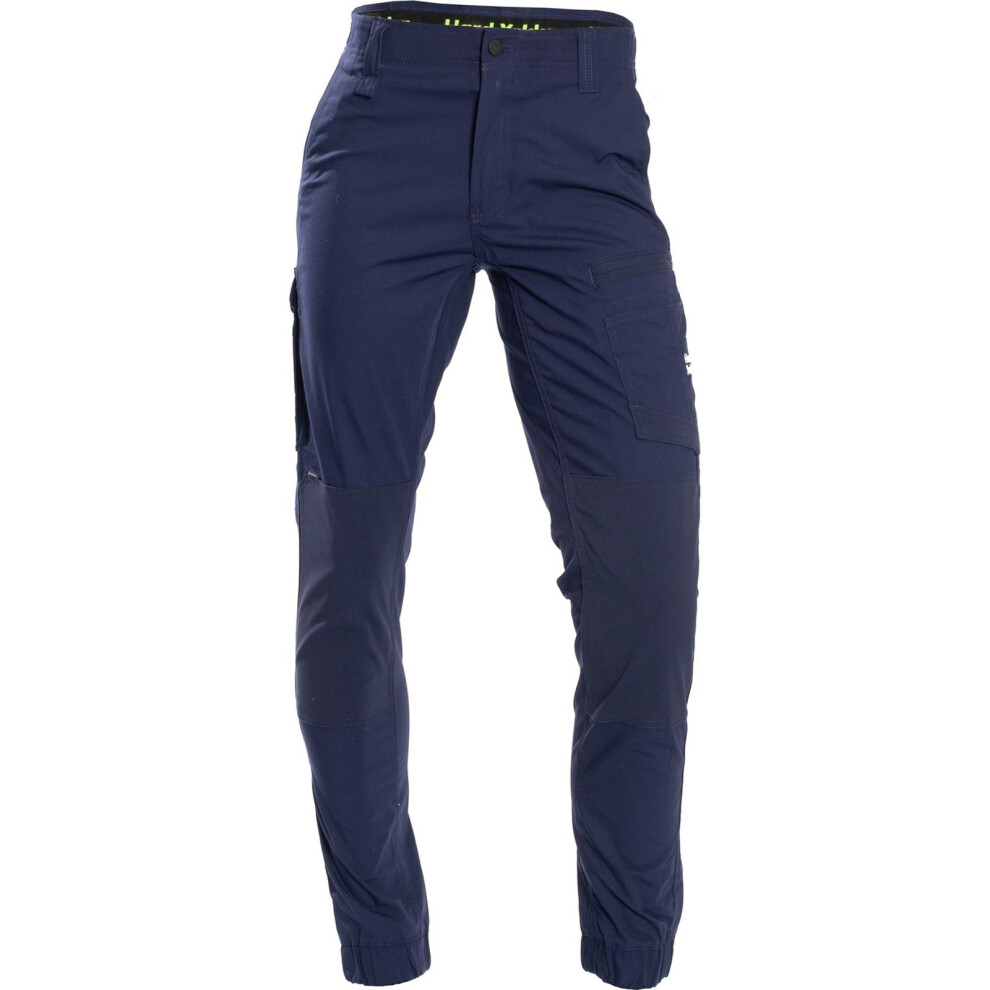 (Blue, 38") Hard Yakka Raptor Cuff Cotton Men's Blue Outdoor Trousers 9357732187853