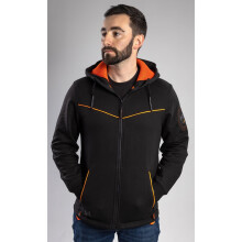 (Black, L) Helly Hansen Workwear Chelsea Evolution Cotton Men's Black Hooded Sweatshirt