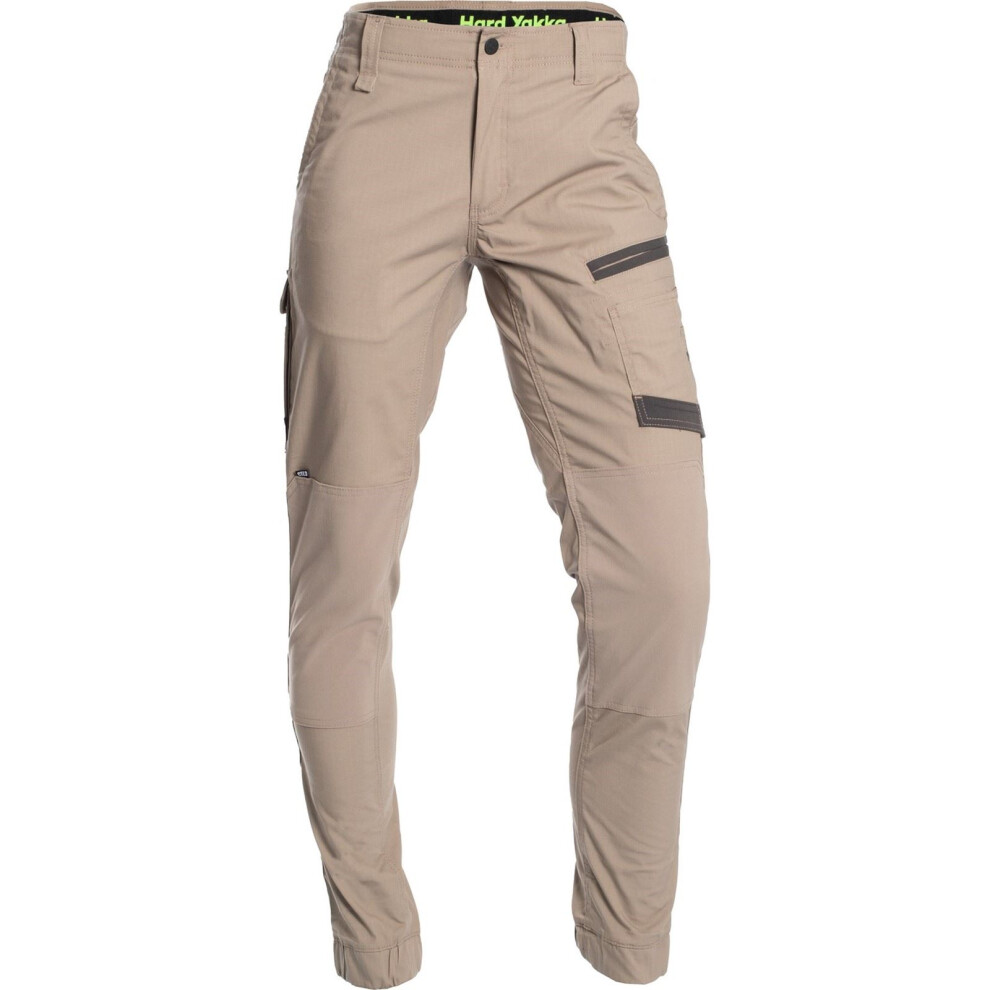 (Not Specified, 32) Hard Yakka Raptor Cuff Cotton Men's Tan Outdoor Trousers 9357732187723