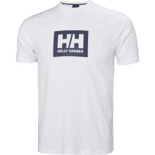 (White, XL) Helly Hansen Sport HH Box Cotton Men's White T-Shirt