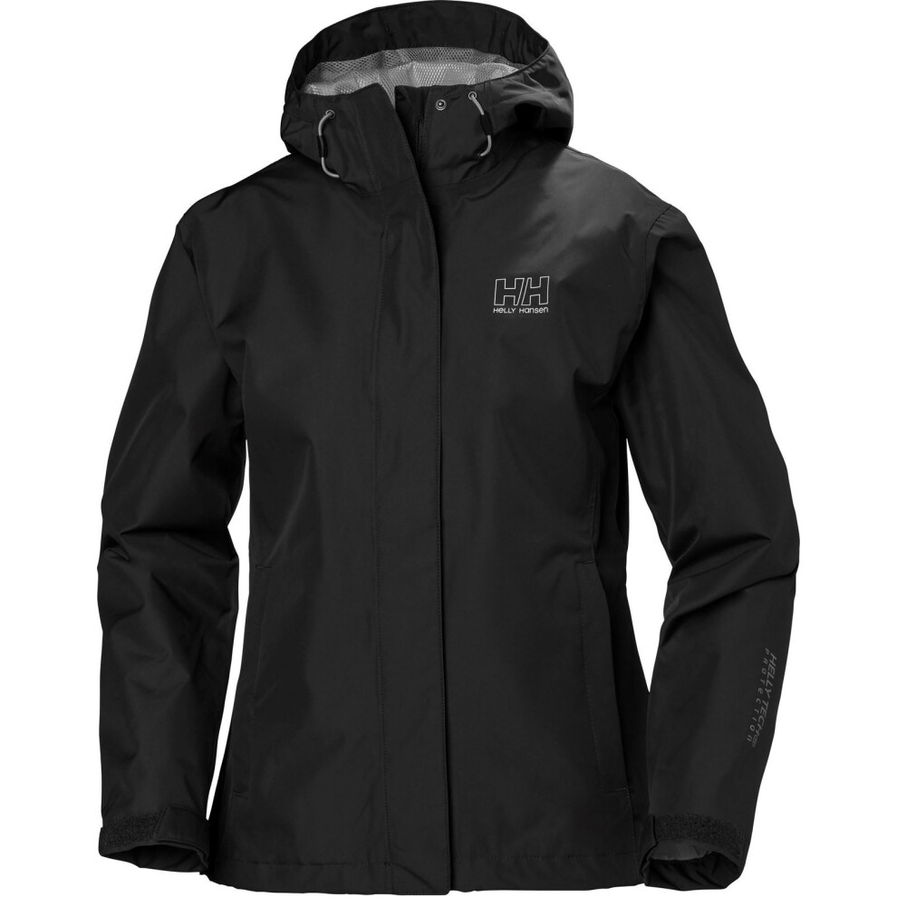 Helly Hansen (Black, L) Sport Seven J Women's Black Rain Jacket