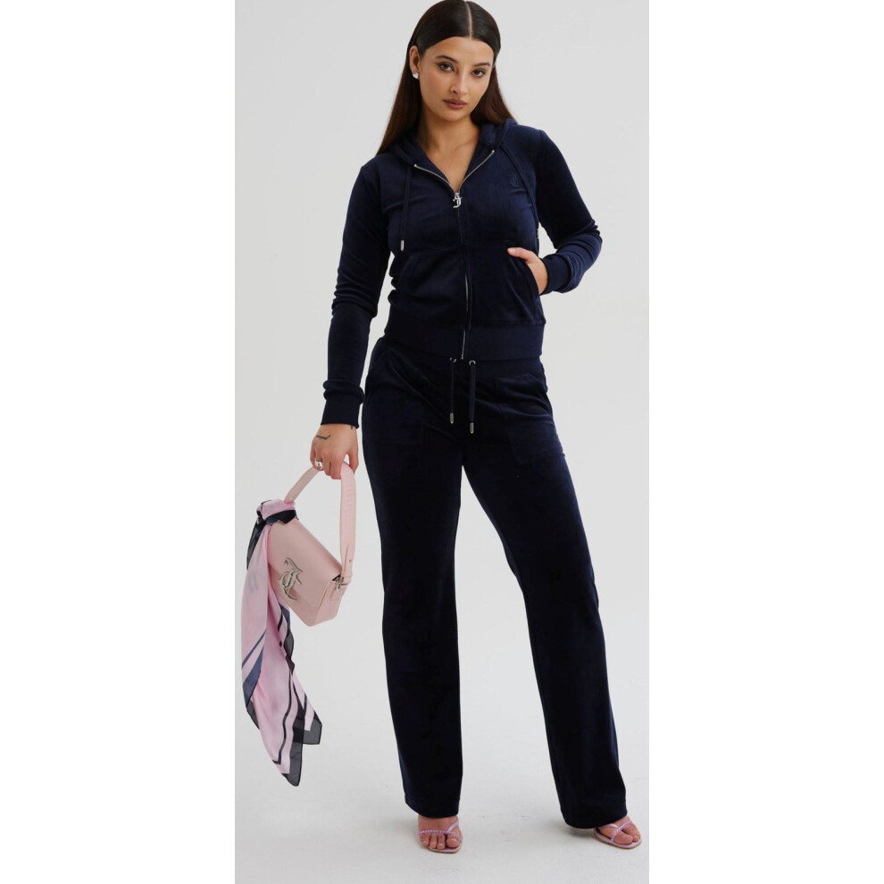 (Blue, L) Juicy Couture Del Ray Polyester Women's Blue Joggers