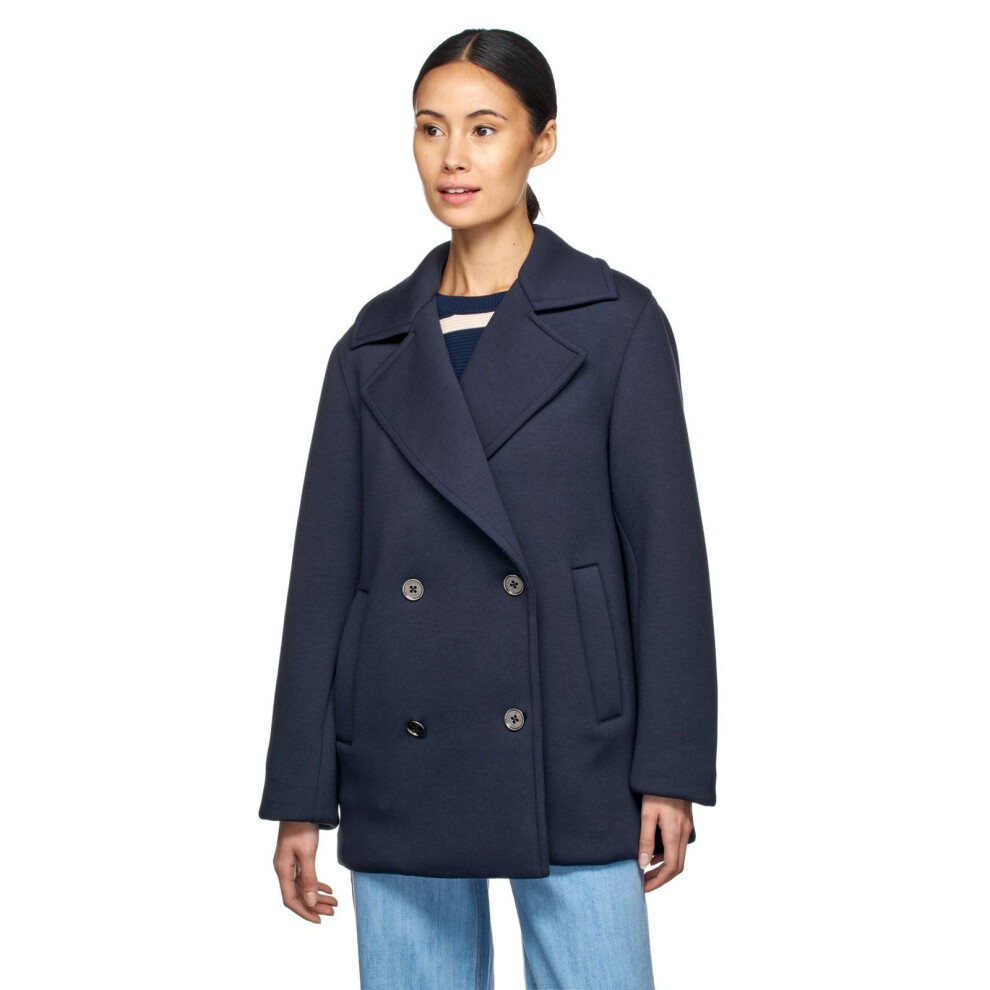 (Blue, 14) Geox W GARDENIA Women's Blue Pea Coat